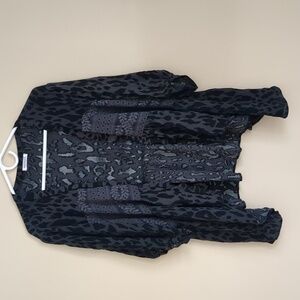 Leopard And Lace Women's Kimono Top